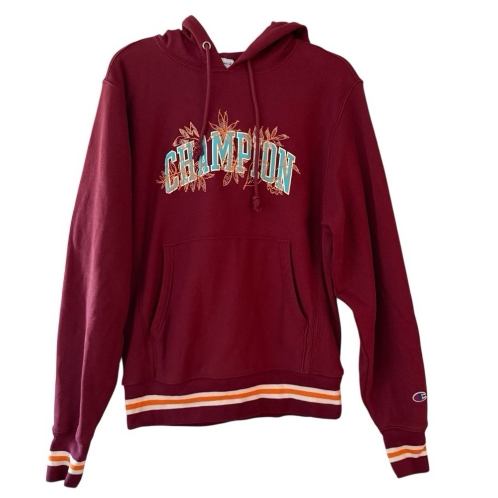 Champion Embroidered Arch Reverse Weave Hooded Sweatshirt Size Small